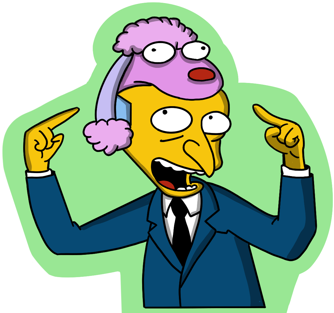 A sticker design featuring my favorite Simpsons character: Mr. Burns!
