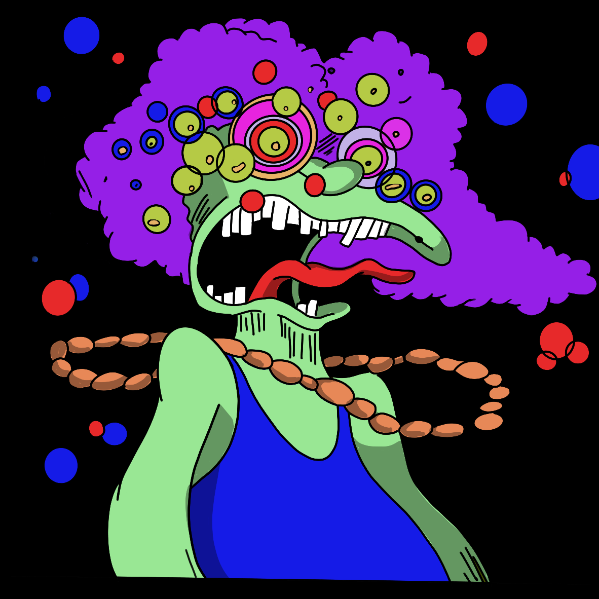 Psychadelic Selma freak out -- sticker design.